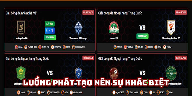 Luồng phát tạo nên sự khác biệt của web chính Luồng phát tạo nên sự khác biệt của web chính